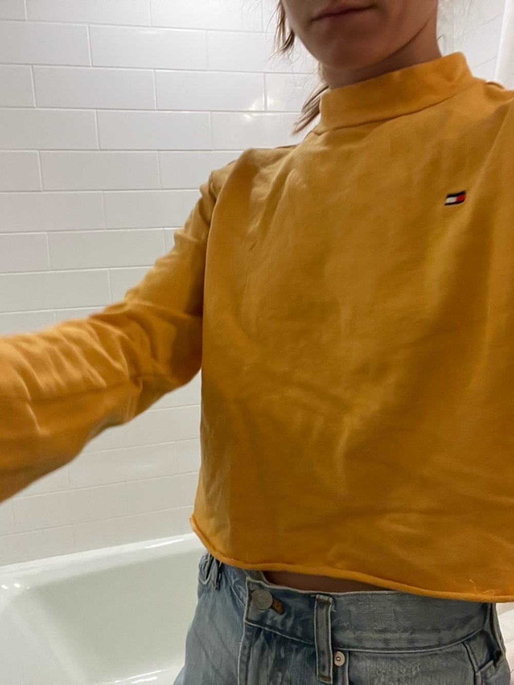 Tommy Hilfiger Mustard Turtleneck Tee
